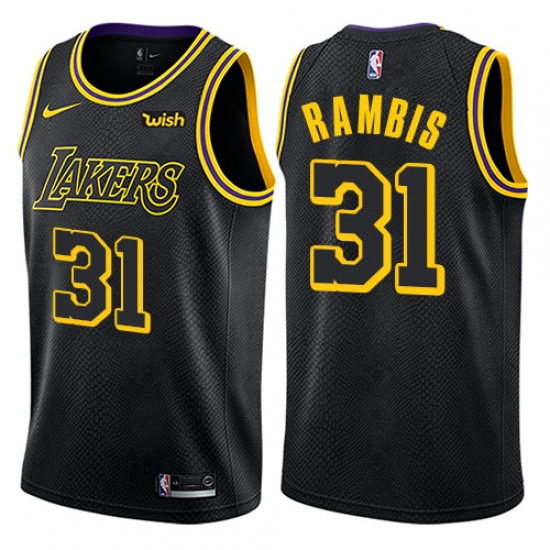 Women's Nike Los Angeles Lakers #31 Kurt Rambis Swingman Black NBA Jersey - City Edition - Ujersey