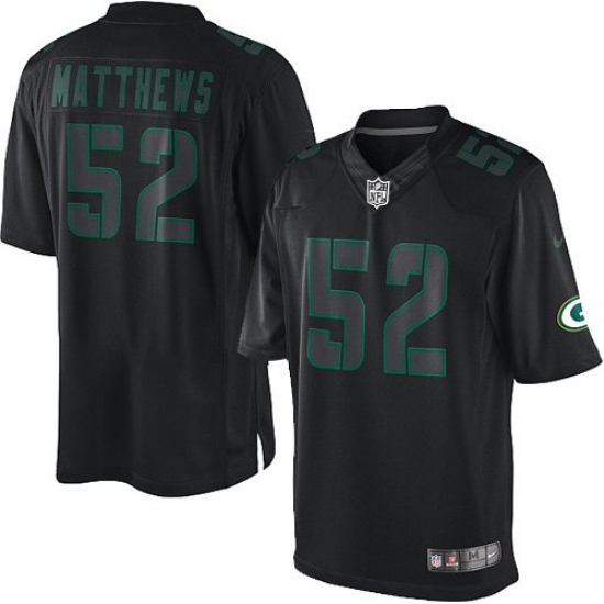 Youth Nike Green Bay Packers #52 Clay Matthews Limited Black Impact NFL Jersey - Ujersey