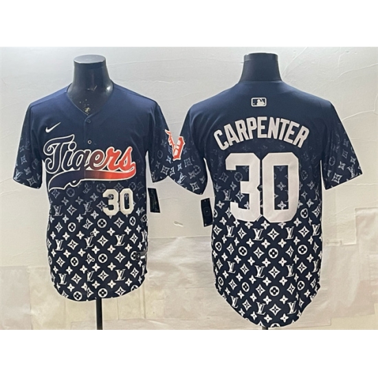 Men's Detroit Tigers #30 Kerry Carpenter Navy With Vapor Premier Limited Stitched Baseball Jersey - Ujersey