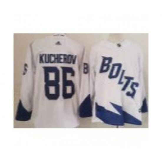 Men's Tampa Bay Lightning #86 Nikita Kucherov White 2022 Stadium Series Authentic Jersey - Ujersey