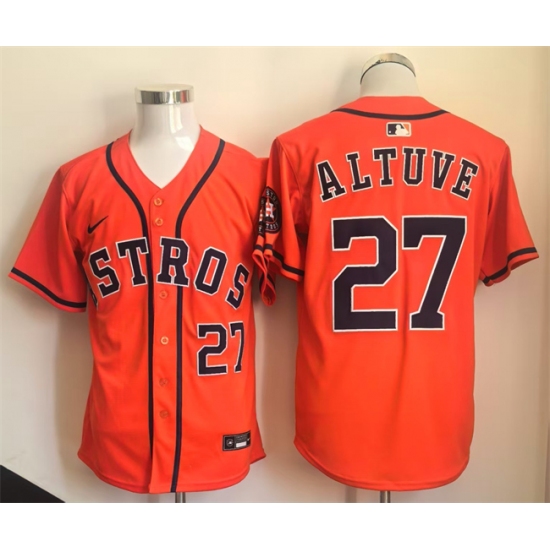 Men's Houston Astros #27 Jose Altuve Orange Limited Stitched Jersey - Ujersey
