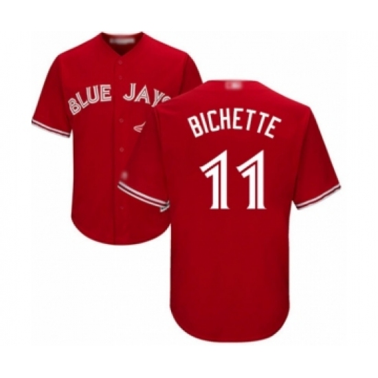 Youth Toronto Blue Jays #11 Bo Bichette Authentic Scarlet Alternate Baseball Player Jersey - Ujersey