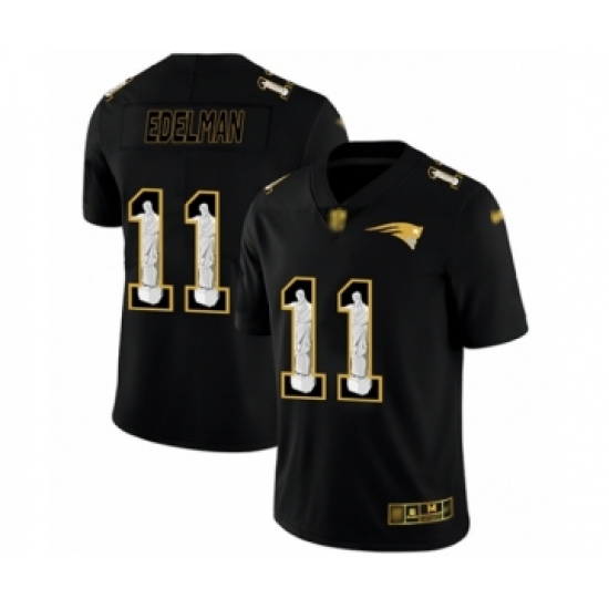 Men's New England Patriots #11 Julian Edelman Black Jesus Faith Limited Football Jersey - Ujersey