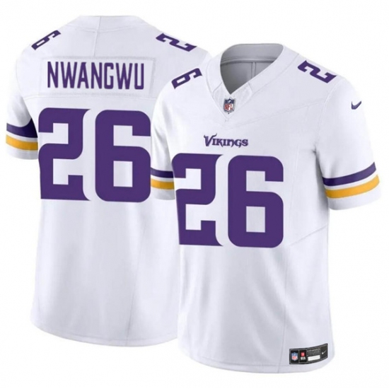 Men's Minnesota Vikings #26 Kene Nwangwu White 2023 F.U.S.E. Vapor Untouchable Limited Stitched Jersey - Ujersey