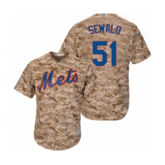 Women's New York Mets #51 Paul Sewald Authentic Camo Alternate Cool Base Baseball Player Jersey - Ujersey
