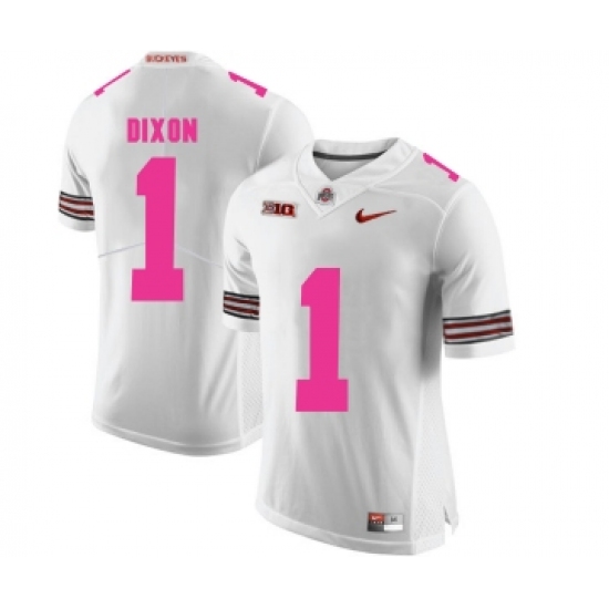 Ohio State Buckeyes 1 Johnnie Dixon White 2018 Breast Cancer Awareness College Football Jersey - Ujersey