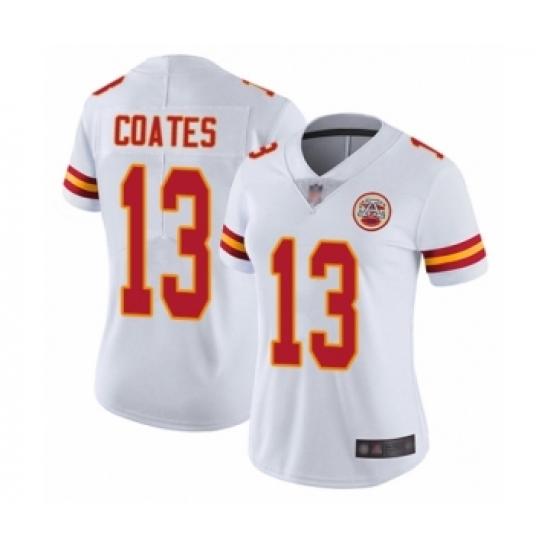 Women's Kansas City Chiefs #13 Sammie Coates White Vapor Untouchable Elite Player Football Jersey - Ujersey
