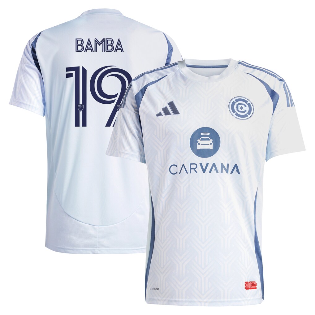 Men's Chicago Fire Jonathan Bamba adidas Light Blue 2025 The Municipal Kit Replica Player Jersey - Ujersey