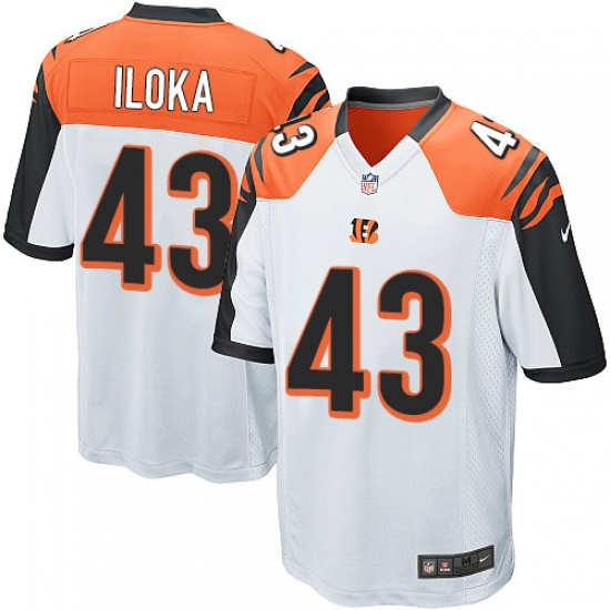 Men's Nike Cincinnati Bengals #43 George Iloka Game White NFL Jersey - Ujersey