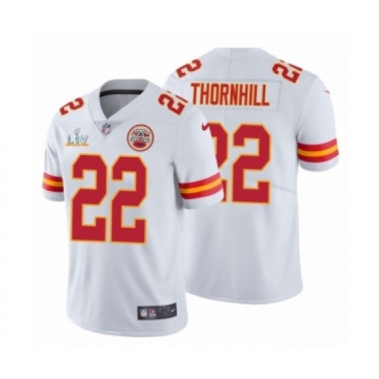 Men's  Kansas City Chiefs #22 Juan Thornhill White 2021 Super Bowl LV Jersey - Ujersey