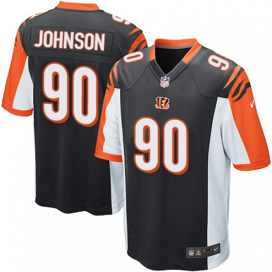 Men's Nike Cincinnati Bengals #90 Michael Johnson Game Black Team Color NFL Jersey