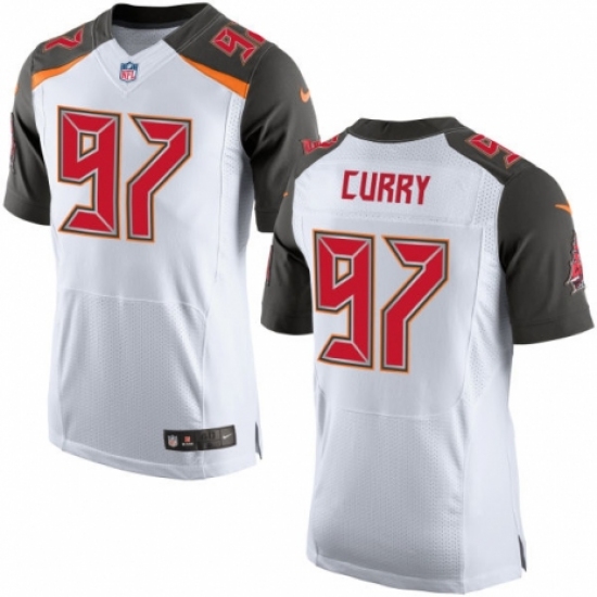Men's Nike Tampa Bay Buccaneers #97 Vinny Curry Elite White NFL Jersey - Ujersey