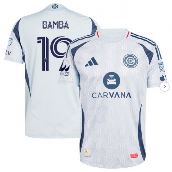 Men's Chicago Fire Jonathan Bamba adidas Light Blue 2025 The Municipal Kit Authentic Player Jersey - Ujersey
