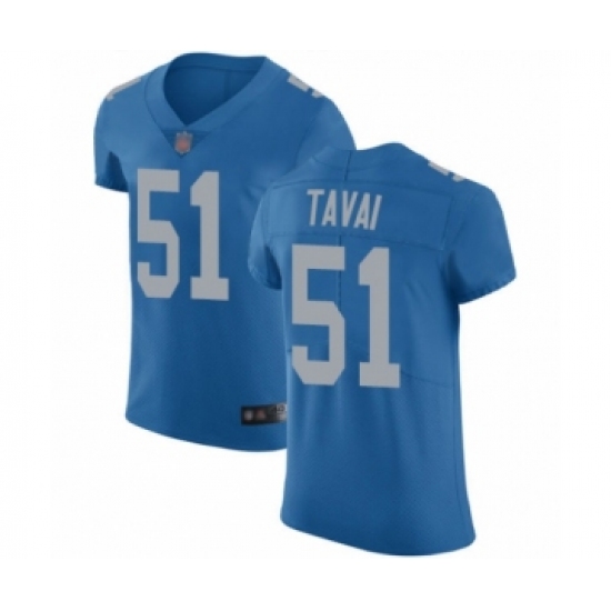 Men's Detroit Lions #51 Jahlani Tavai Blue Alternate Vapor Untouchable Elite Player Football Jersey - Ujersey