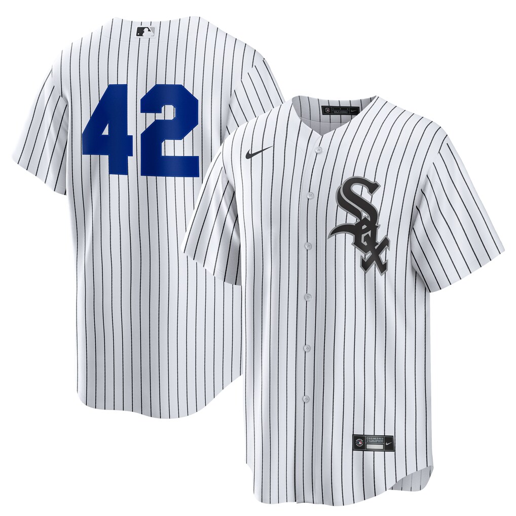 Men's Chicago White Sox Nike White Home  2025 Jackie Robinson Day Replica Jersey - ujerseystore