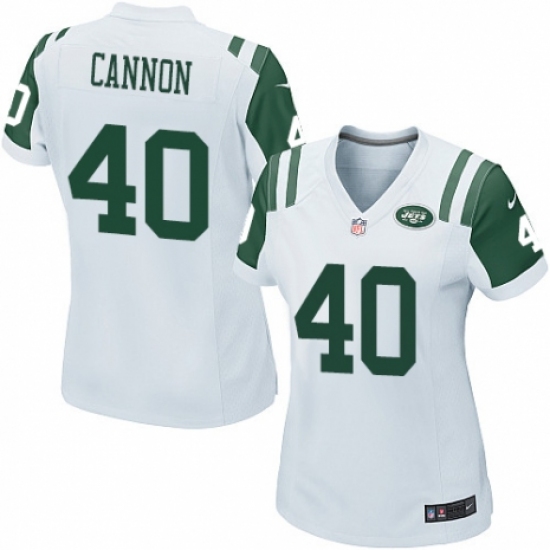Women's Nike New York Jets #40 Trenton Cannon Game White NFL Jersey - Ujersey