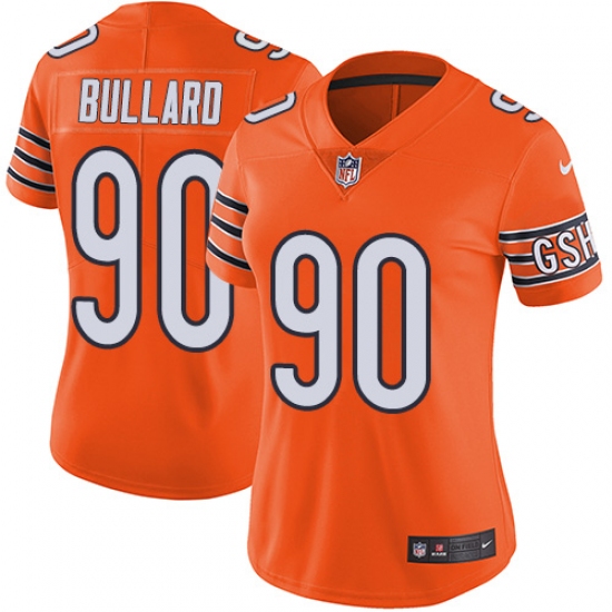 Women's Nike Chicago Bears #90 Jonathan Bullard Limited Orange Rush Vapor Untouchable NFL Jersey - Ujersey