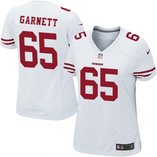 Women's Nike San Francisco 49ers #65 Joshua Garnett Game White NFL Jersey - Ujersey