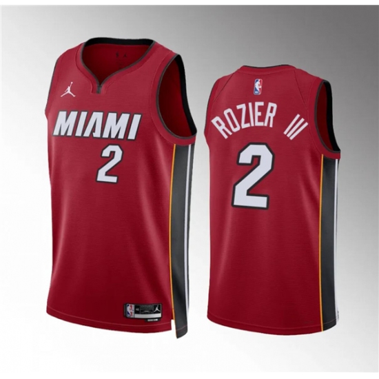 Men's Miami Heat #2 Terry Rozier III Red Statement Edition Stitched Basketball Jersey - Ujersey