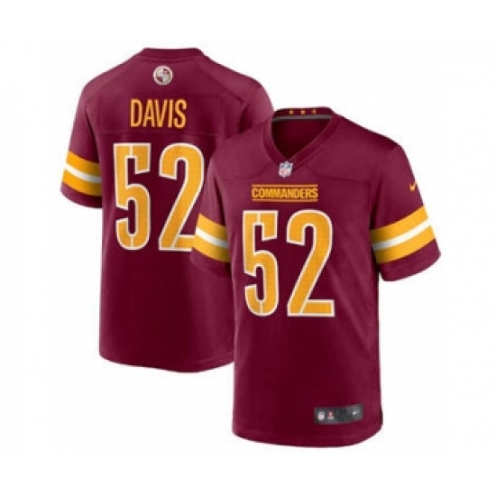 Men's Washington Commanders #52 Jamin Davis 2022 Burgundy Game Stitched Jersey - Ujersey