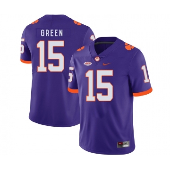 Clemson Tigers 15 T.J. Green Purple Nike College Football Jersey - Ujersey