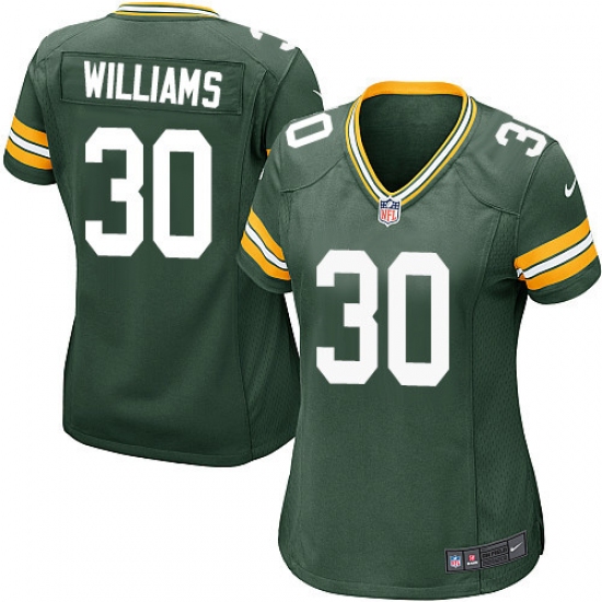 Women's Nike Green Bay Packers #30 Jamaal Williams Game Green Team Color NFL Jersey - Ujersey