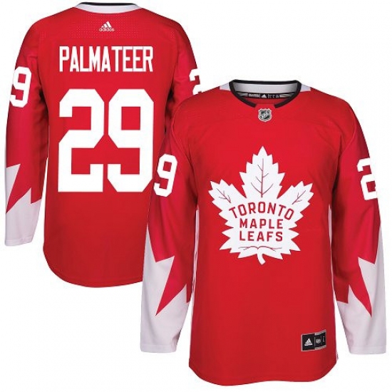 Men's Adidas Toronto Maple Leafs #29 Mike Palmateer Authentic Red Alternate NHL Jersey - Ujersey