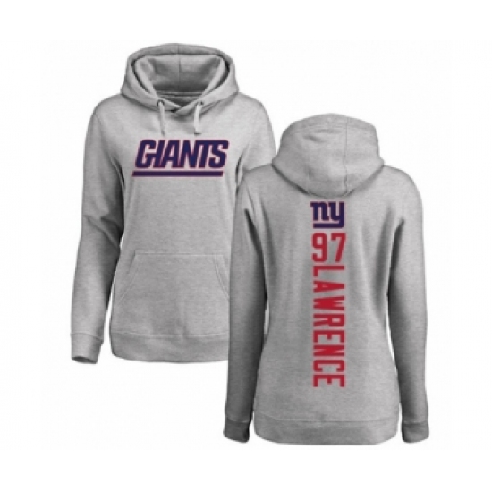 Football Women's New York Giants #97 Dexter Lawrence Ash Backer Pullover Hoodie - Ujersey