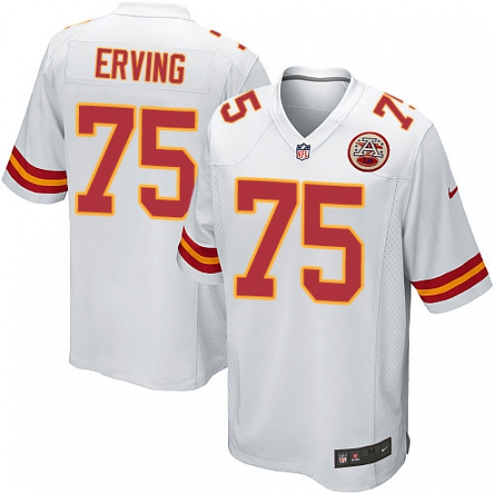 Men's Nike Kansas City Chiefs #75 Cameron Erving Game White NFL Jersey - Ujersey
