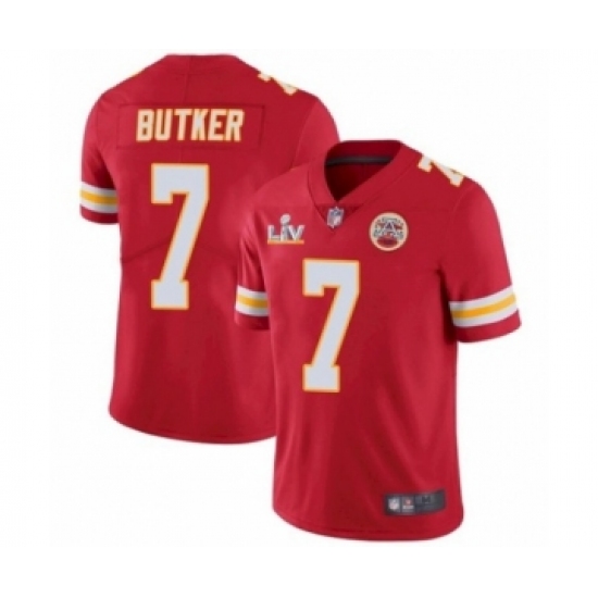 Youth Kansas City Chiefs #7 Harrison Butker Red 2021 Super Bowl LV Jersey - Ujersey