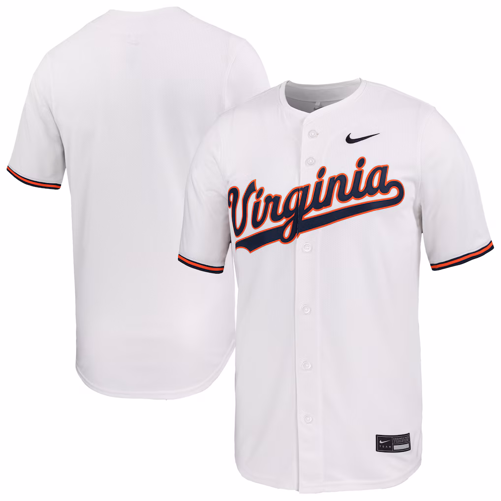 Men's Nike White Virginia Cavaliers Limited Baseball Jersey - Ujersey NHL