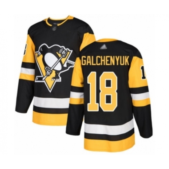 Men's Pittsburgh Penguins #18 Alex Galchenyuk Authentic Black Home Hockey Jersey - Ujersey