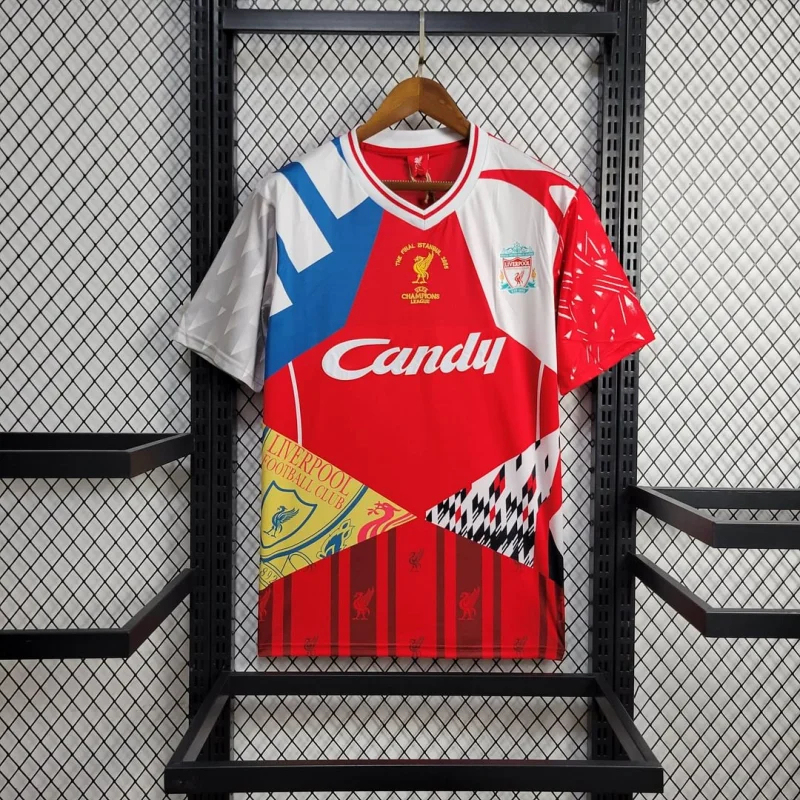 Liverpool Retro Football Jersey Mixed Commemorative Custom Shirt 2005 - ujerseystore