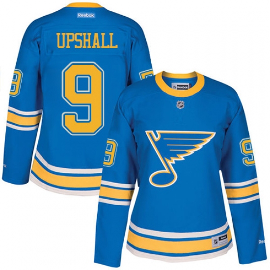 Women's Reebok St. Louis Blues #9 Scottie Upshall Premier Blue 2017 Winter Classic NHL Jersey - Ujersey