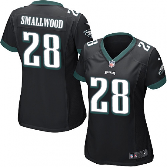 Women's Nike Philadelphia Eagles #28 Wendell Smallwood Game Black Alternate NFL Jersey - Ujersey