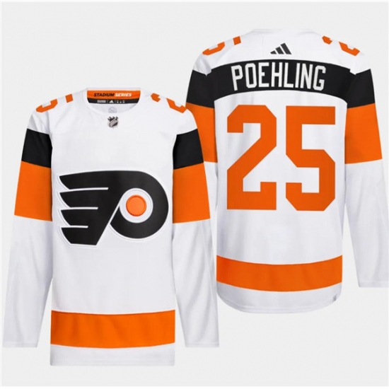 Men's Philadelphia Flyers #25 Ryan Poehling White 2024 Stadium Series Stitched Jersey - Ujersey