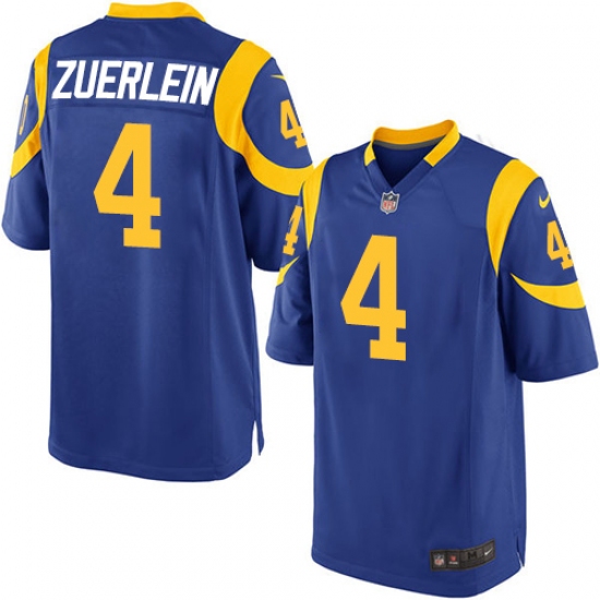 Men's Nike Los Angeles Rams #4 Greg Zuerlein Game Royal Blue Alternate NFL Jersey - Ujersey