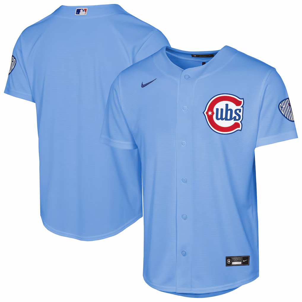 Youth Chicago Cubs Nike Light Blue Alternate 2 Stadium Jersey - ujerseystore