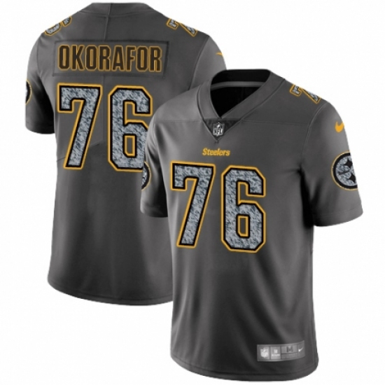 Youth Nike Pittsburgh Steelers #76 Chukwuma Okorafor Gray Static Vapor Untouchable Limited NFL Jersey - Ujersey