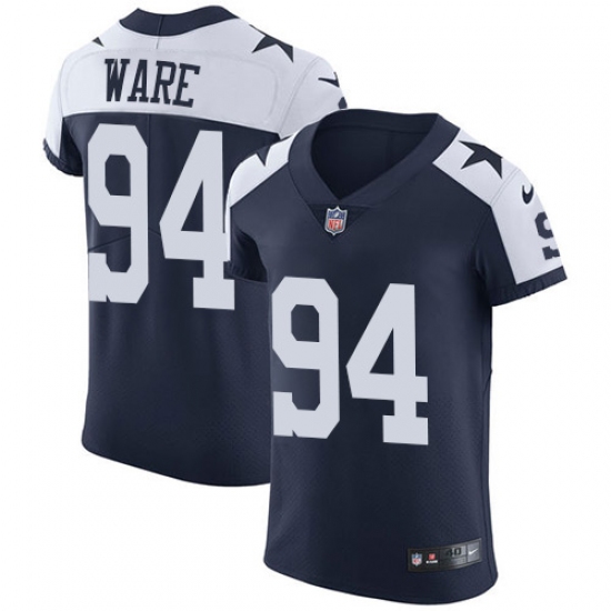 Men's Nike Dallas Cowboys #94 DeMarcus Ware Navy Blue Throwback Alternate Vapor Untouchable Elite Player NFL Jersey - Ujersey