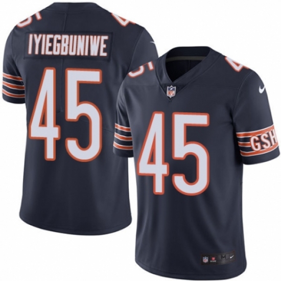 Youth Nike Chicago Bears #45 Joel Iyiegbuniwe Navy Blue Team Color Vapor Untouchable Limited Player NFL Jersey - Ujersey