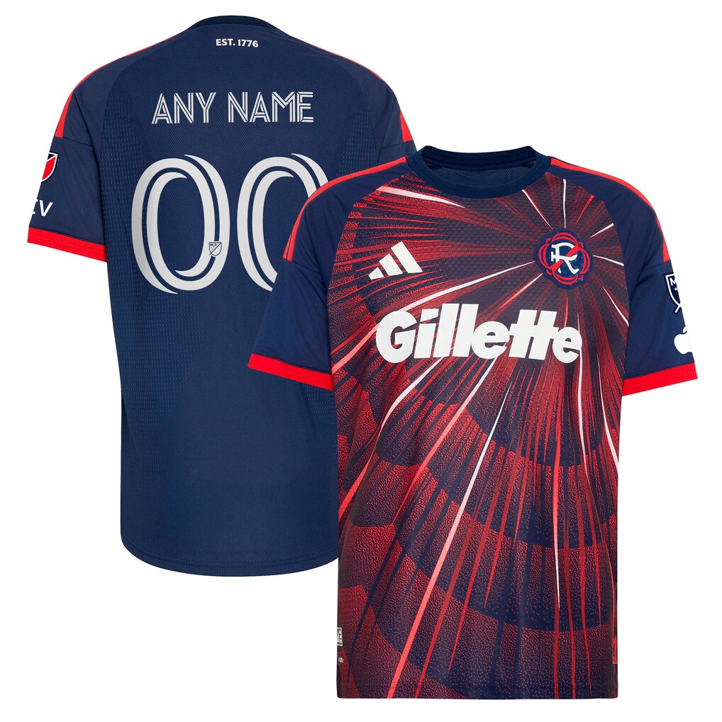 Men's New England Revolution adidas Blue 2026 Independence Day On-Field Authentic Patch Custom Jersey - Ujersey