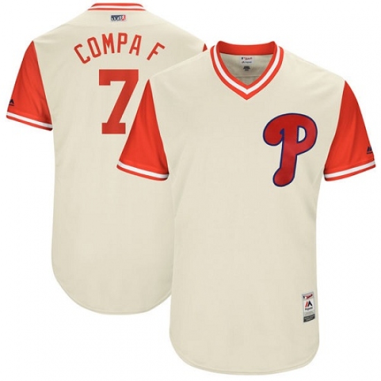 Men's Majestic Philadelphia Phillies #7 Maikel Franco 