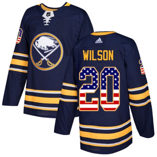 Youth Adidas Buffalo Sabres #20 Scott Wilson Authentic Navy Blue USA Flag Fashion NHL Jersey - Ujersey