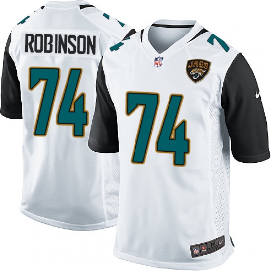 Men's Nike Jacksonville Jaguars #74 Cam Robinson Game White NFL Jersey - Ujersey
