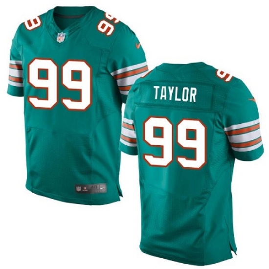 Men's Nike Miami Dolphins #99 Jason Taylor Elite Aqua Green Alternate NFL Jersey - Ujersey