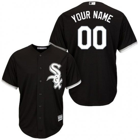 Men's Chicago White Sox Majestic Black Alternate Cool Base Custom Jersey - Ujersey