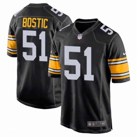 Men's Nike Pittsburgh Steelers #51 Jon Bostic Game Black Alternate NFL Jersey - Ujersey