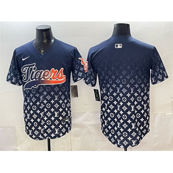 Men's Detroit Tigers Blank Navy With Vapor Premier Limited Stitched Baseball Jersey - Ujersey