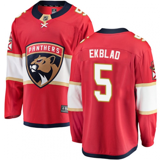 Men's Florida Panthers #5 Aaron Ekblad Fanatics Branded Red Home Breakaway NHL Jersey - Ujersey